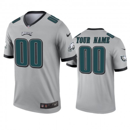 Tröjor Philadelphia Eagles Custom Silver Inverted Legend - Män Tröjor Philadelphia Eagles Custom Silver Inverted Legend - Män